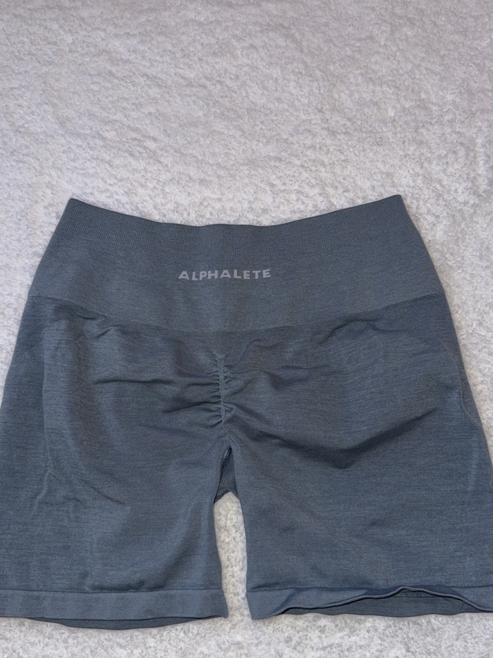 Alphalete High-Waist Biker Shorts - Slate Blue